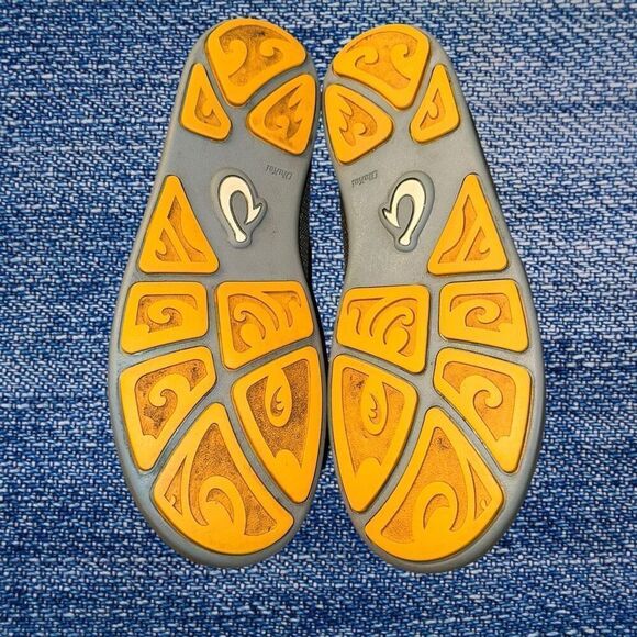 Olukai Nohea Mesh Men’s Size 8.5 Shoe Gray Orange Slip On Loafers 10188–4242  - Picture 6 of 9